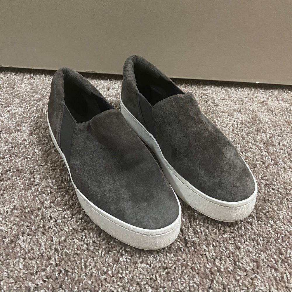 Vince Warren Grey Slip-On platform Sneaker size 10